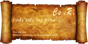 Csépány Rita névjegykártya