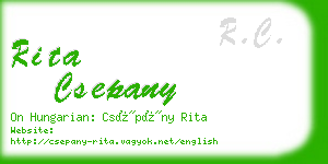 rita csepany business card